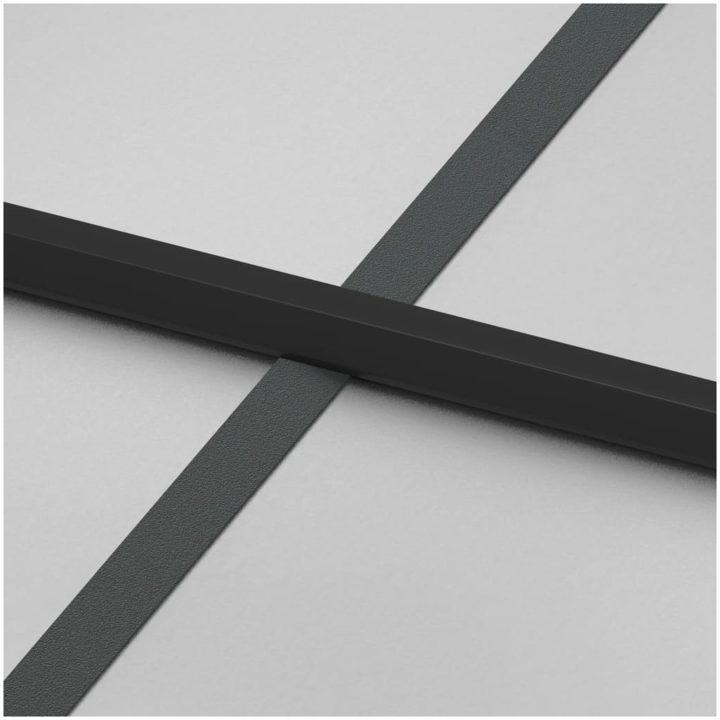 Innerdörr svart härdat glas och aluminium slim vidaXL 102.5 x 201.5 cm – bild 6