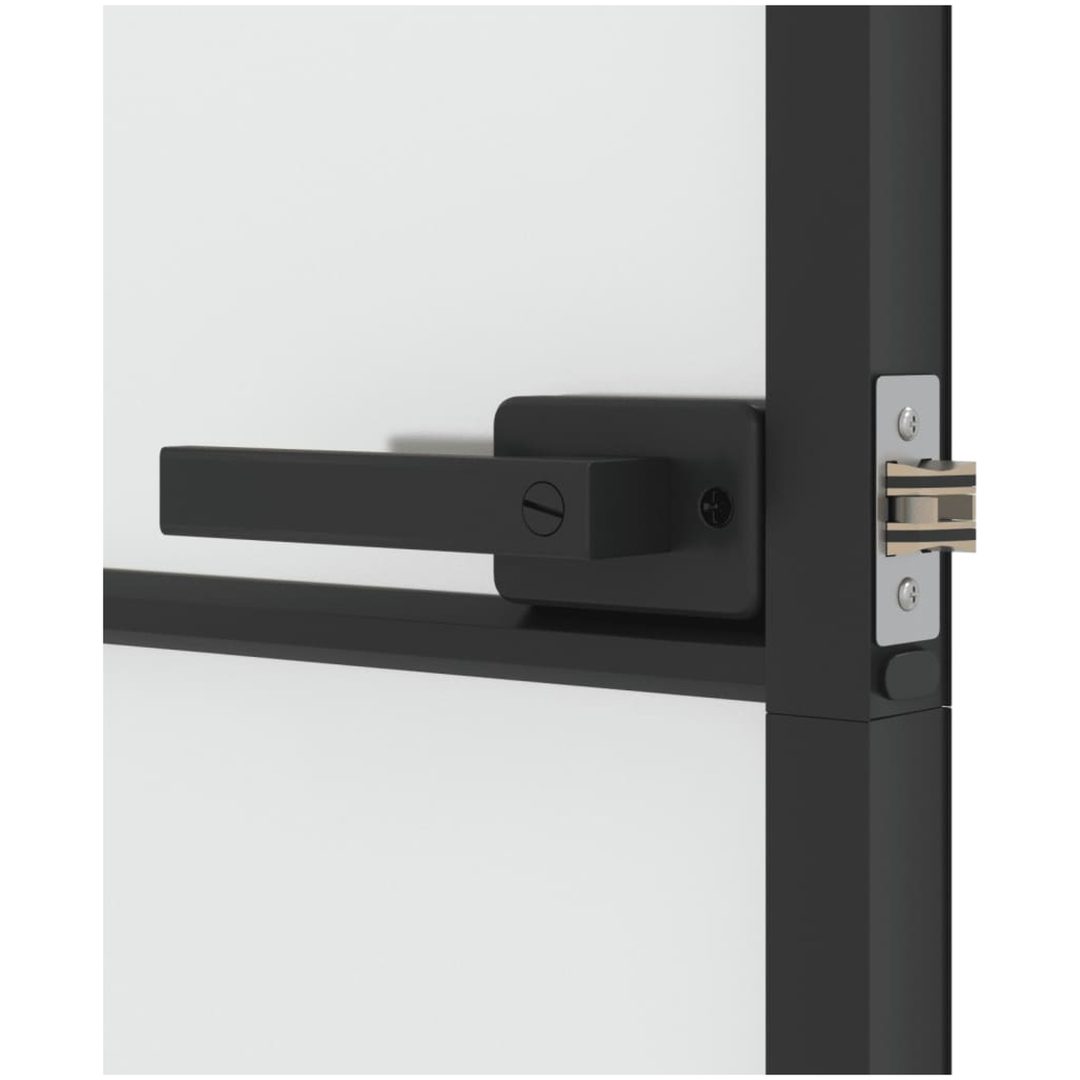 Innerdörr svart härdat glas och aluminium slim vidaXL 102.5 x 201.5 cm – bild 7