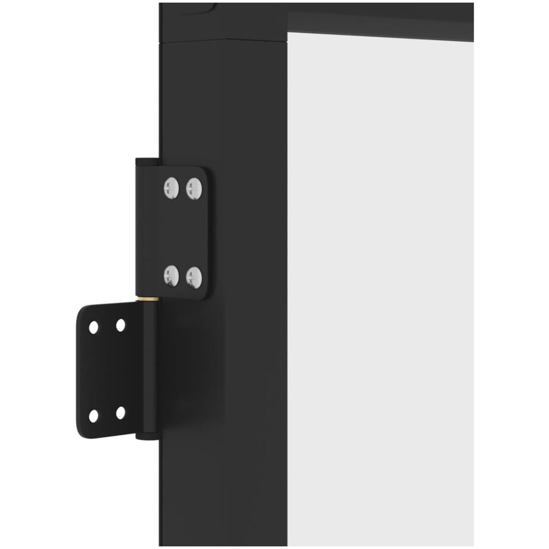 Innerdörr svart härdat glas och aluminium slim vidaXL 102.5 x 201.5 cm – bild 8