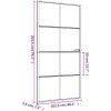 Innerdörr svart härdat glas och aluminium slim vidaXL 102.5 x 201.5 cm – miniatyr 9