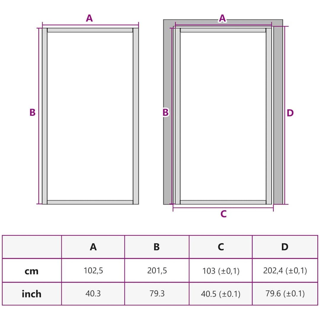 Innerdörr svart härdat glas och aluminium slim vidaXL 102.5 x 201.5 cm – bild 10