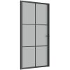 Innerdörr svart matt glas och aluminium vidaXL 102.5 x 201.5 cm – miniatyr 2