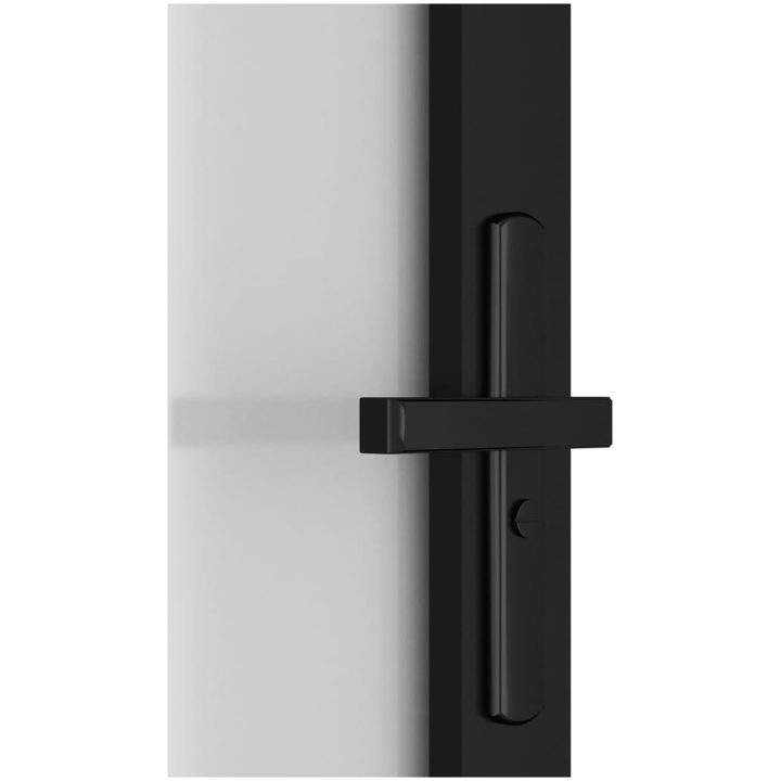 Innerdörr svart matt glas och aluminium vidaXL 102.5 x 201.5 cm – bild 5