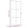 Innerdörr svart matt glas och aluminium vidaXL 102.5 x 201.5 cm – miniatyr 7