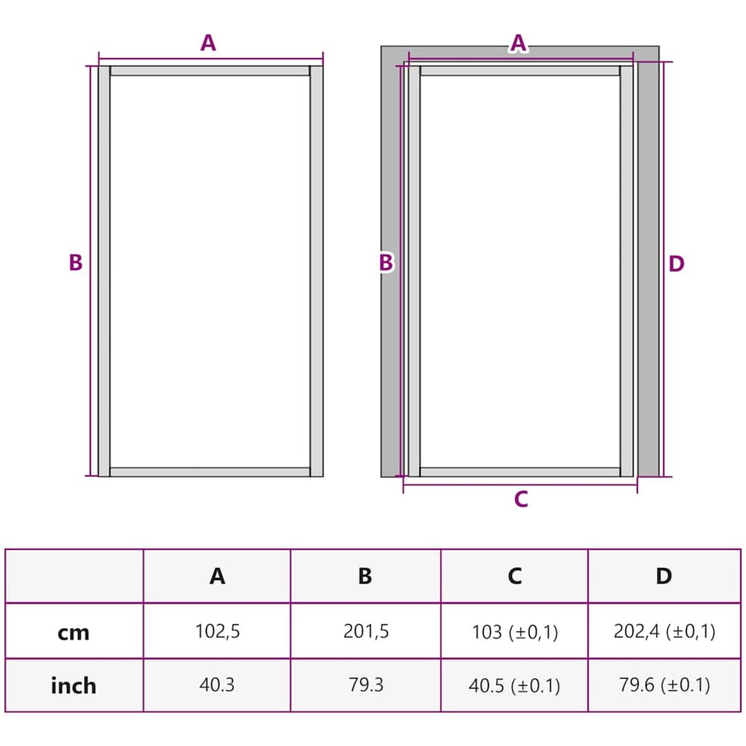 Innerdörr svart matt glas och aluminium vidaXL 102.5 x 201.5 cm – bild 8