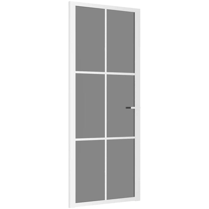 Innerdörr vit ESG-glas och aluminium vidaXL 83 x 201.5 cm – bild 2