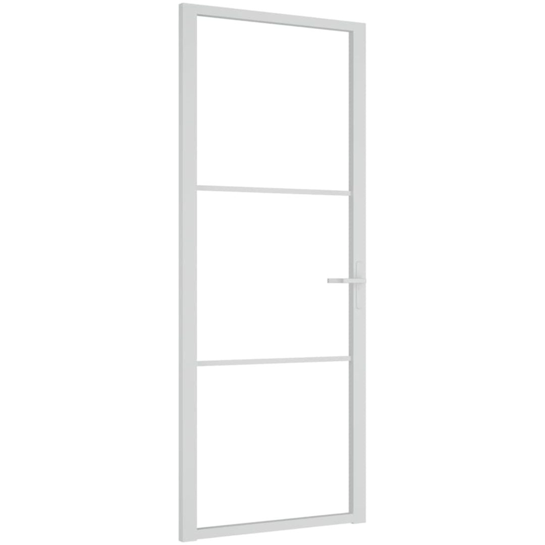 Innerdörr vit ESG-glas och aluminium vidaXL 83 x 201.5 cm – bild 2