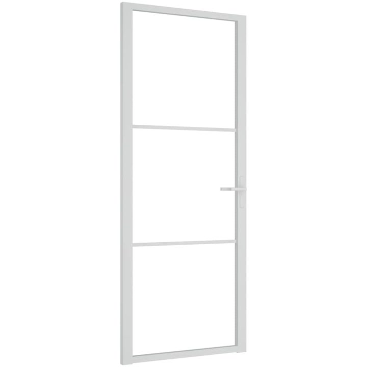 Innerdörr vit ESG-glas och aluminium vidaXL 83 x 201.5 cm – bild 2
