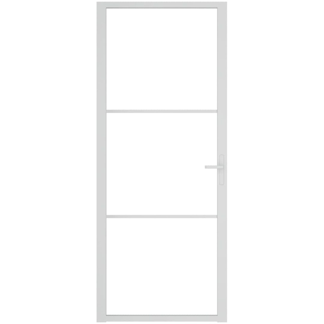 Innerdörr vit ESG-glas och aluminium vidaXL 83 x 201.5 cm – bild 3