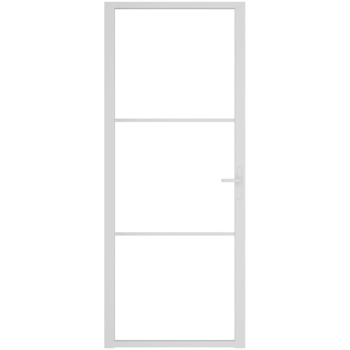 Innerdörr vit ESG-glas och aluminium vidaXL 83 x 201.5 cm – bild 3