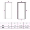 Innerdörr vit ESG-glas och aluminium vidaXL 83 x 201.5 cm – miniatyr 7