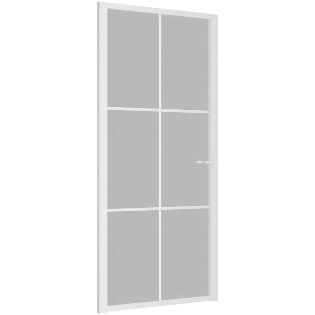 Innerdörr vit matt glas och aluminium vidaXL 93 x 201.5 cm – bild 2