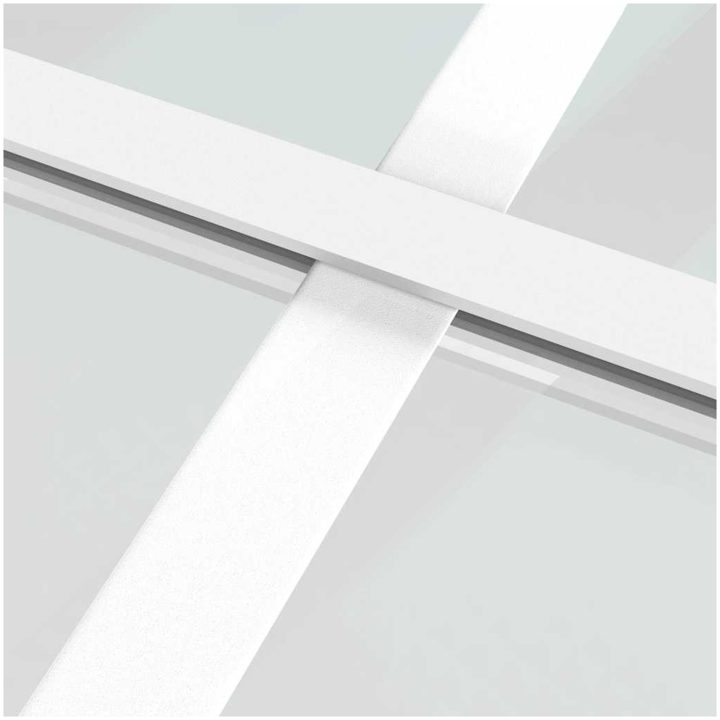 Innerdörr vit matt glas och aluminium vidaXL 93 x 201.5 cm – bild 6