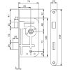 Innerdörrlås FAS 40T LÅSHUS FAS 40T/45 H – miniatyr 2