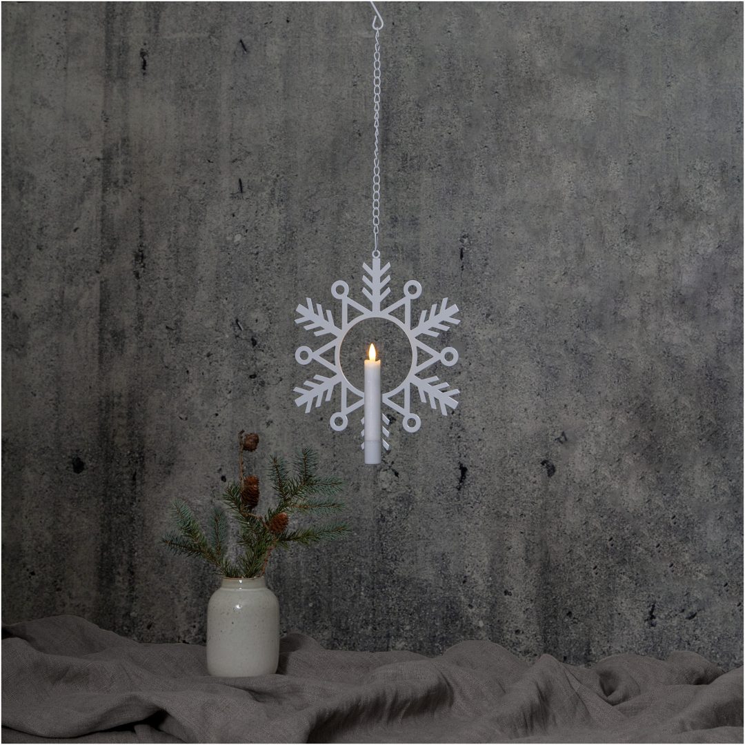 Inomhusdekoration Flamme Snow Vit Star Trading – bild 6