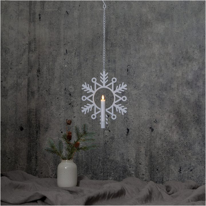 Inomhusdekoration Flamme Snow Vit Star Trading – bild 6