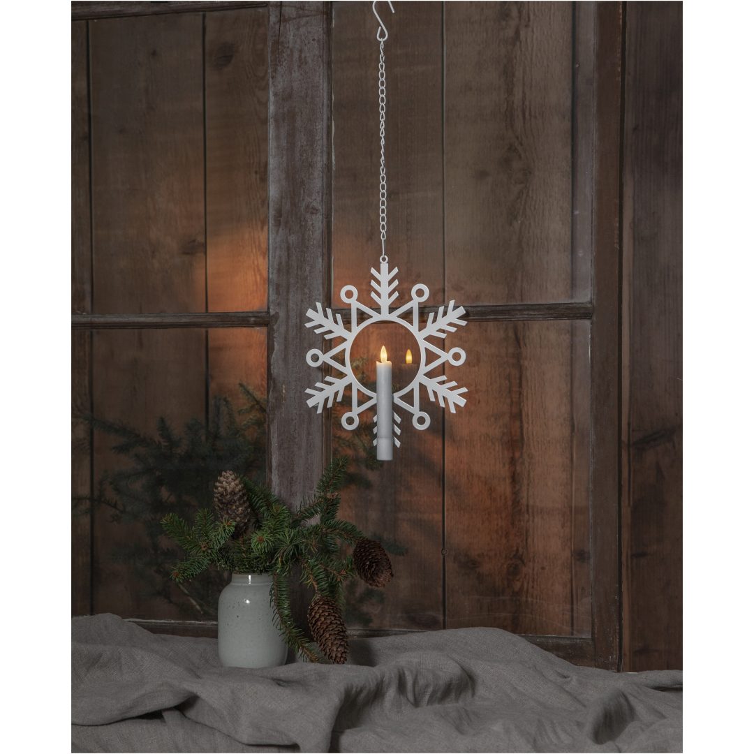 Inomhusdekoration Flamme Snow Vit Star Trading – bild 5