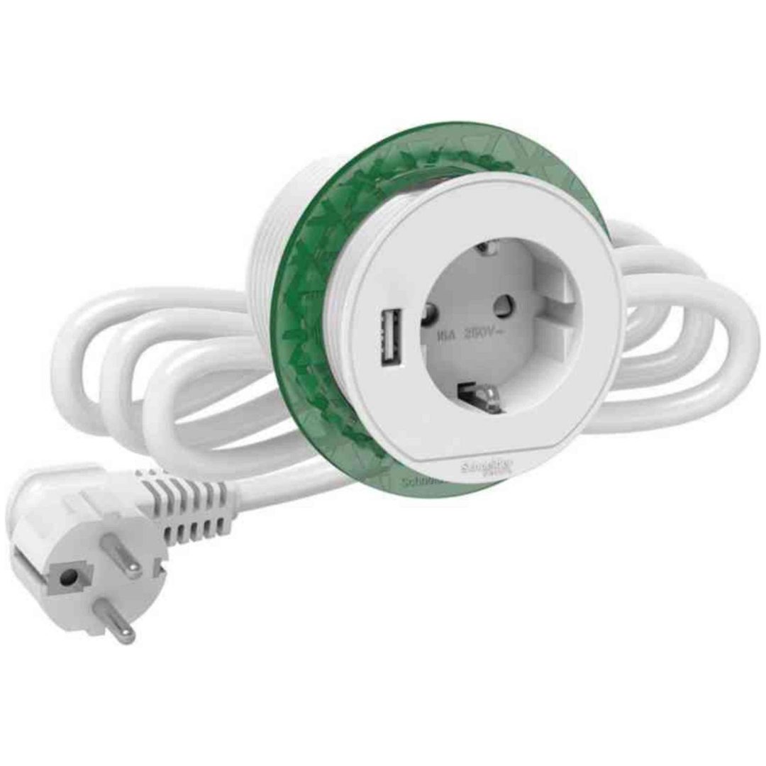 INS44004 Bordsenhet XS USB-A Unica Schneider Electric