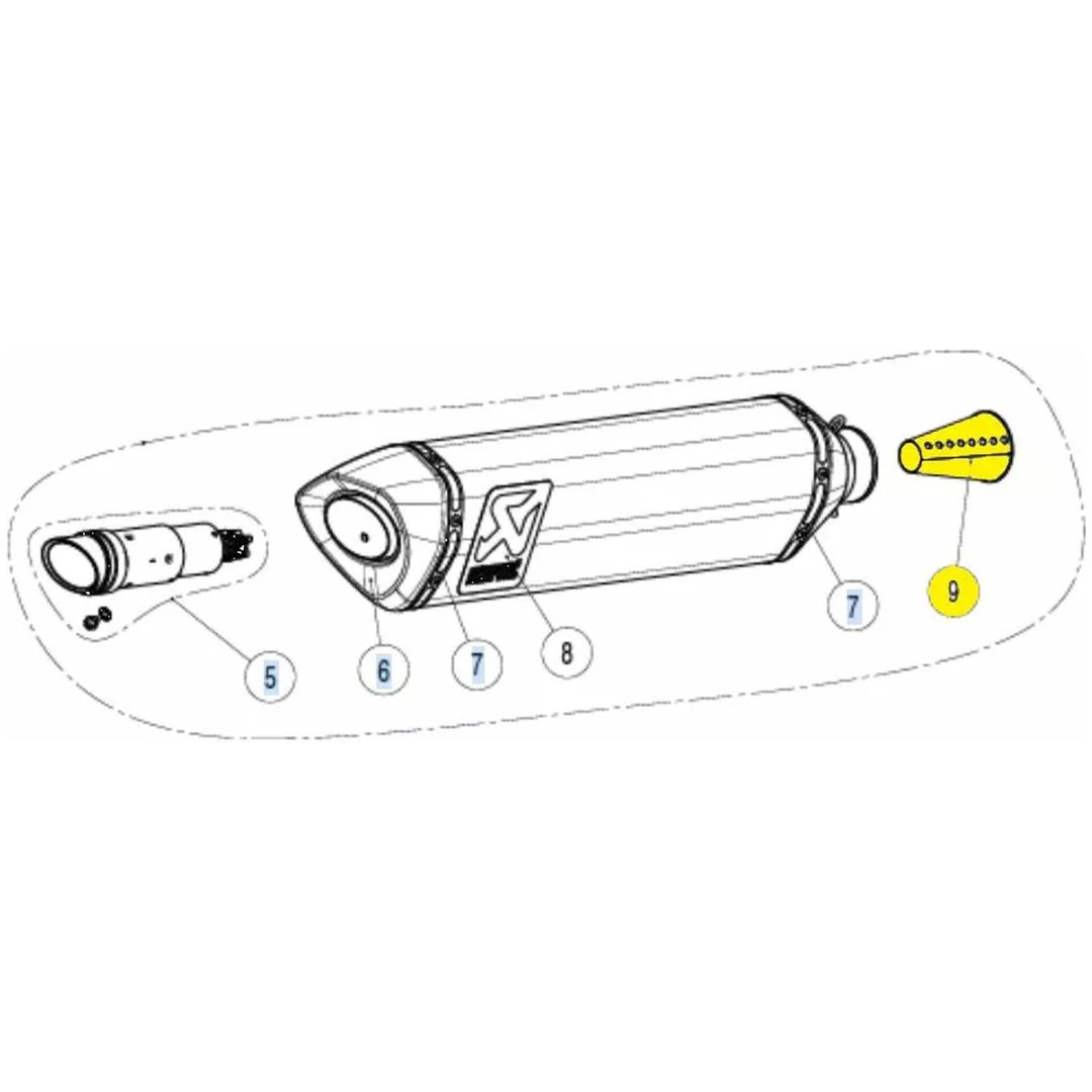 Insats Rostfritt Stål Silver AKRAPOVIC