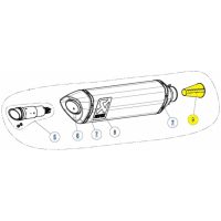 Insats Rostfritt Stål Silver AKRAPOVIC