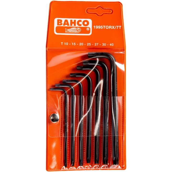 Insexnyckelsats Långa Torx T10-T40 7 delar Svartoxiderad BAHCO 10, 15, 20, 25, 27, 30, 40 – bild 2