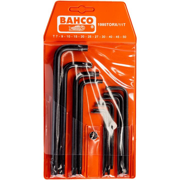 Insexnyckelsats Långa Torx T7-T50 11 delar Svartoxiderad BAHCO 7, 9, 10, 15, 20, 25, 27, 30, 40, 45, 50 – bild 2