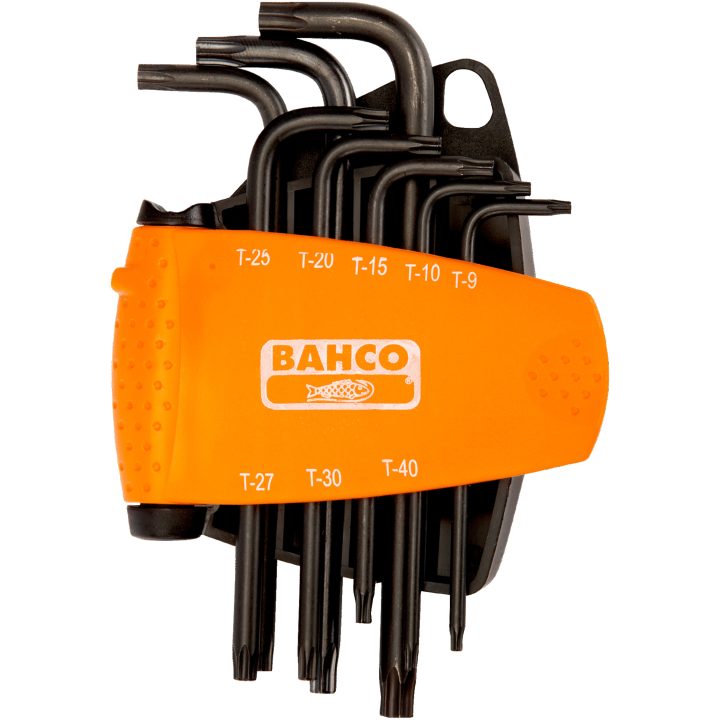 Insexnyckelsats Långa Torx T9 - T40 8 delar Svartoxiderad BAHCO T9, T10, T15, T20, T25, T27, T30, T40 – bild 3