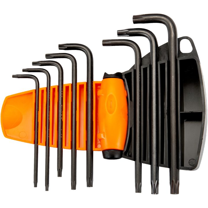 Insexnyckelsats Långa Torx T9 - T40 8 delar Svartoxiderad BAHCO T9, T10, T15, T20, T25, T27, T30, T40 – bild 2