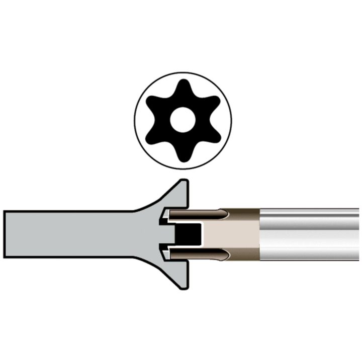 Insexnyckelsats Långa Torx TR10-TR40 7 delar Svartoxiderad BAHCO TR10, TR15, TR20, TR25, TR27, TR30, TR40 – bild 3
