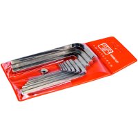 Insexnyckelsats Metrisk 2 - 10 mm 10 delar Förnicklad BAHCO