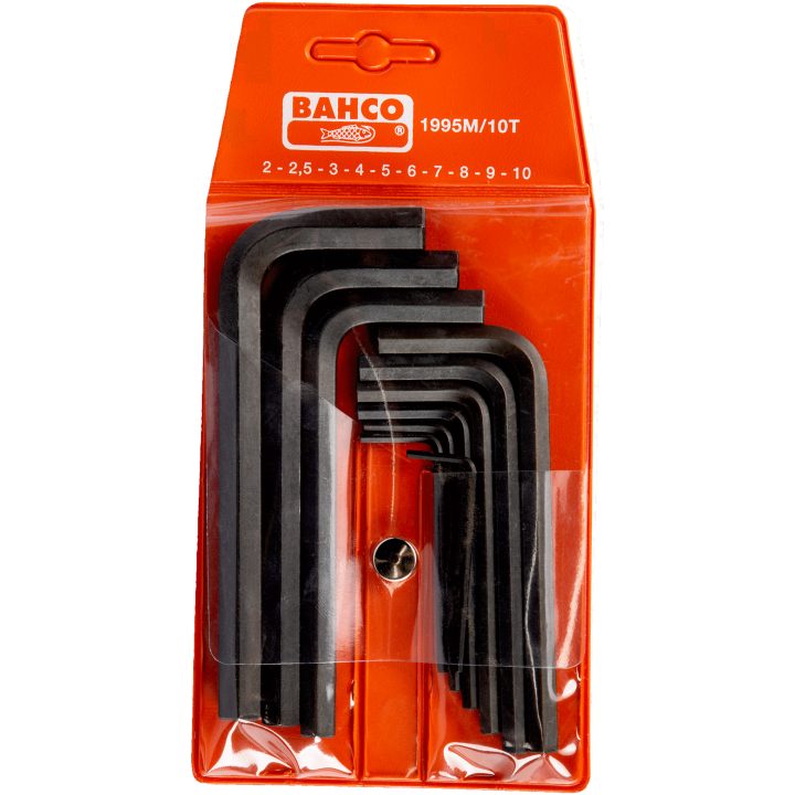 Insexnyckelsats Metrisk 2-10 mm 10 delar Svartoxiderad BAHCO Metrisk 2-10 mm 10 delar – bild 2