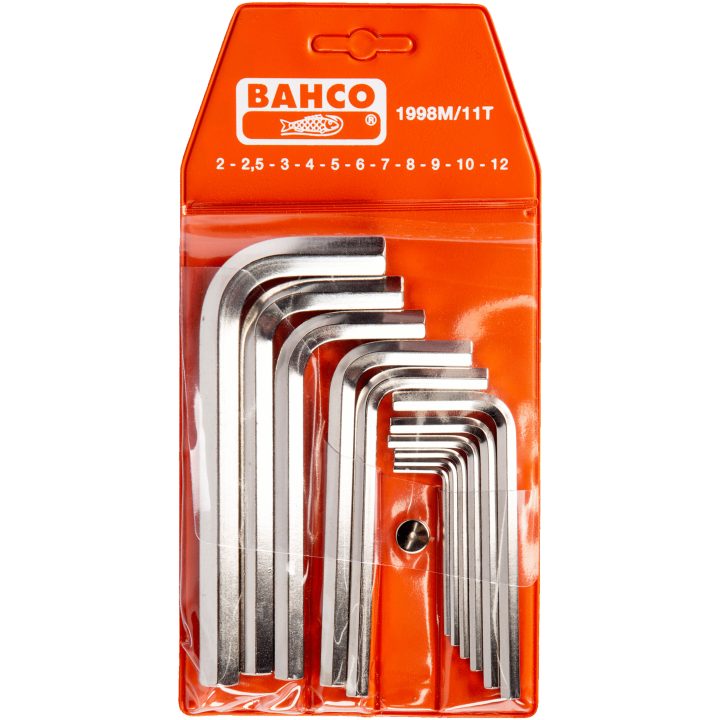 Insexnyckelsats Metrisk 2 - 12 mm 11 delar Förnicklad BAHCO Metrisk 2 - 12 mm 11 – bild 2