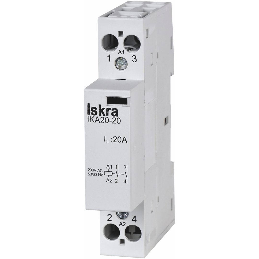 Installationskontaktor, 2-pol, 1,3kW, 20A MALMBERGS