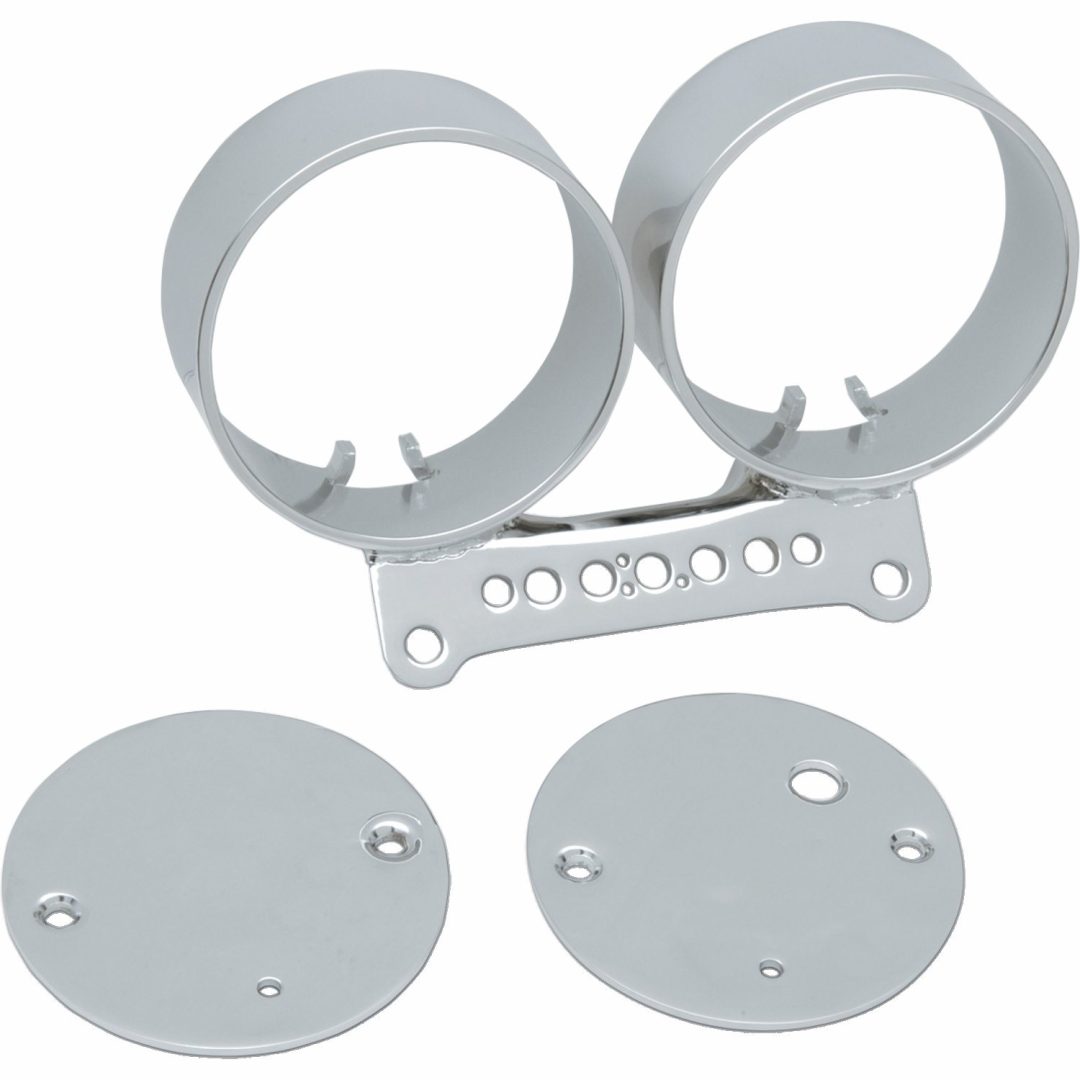 Instrumenthållare Dubbel Krom DRAG SPECIALTIES MOUNT GAGE CHR DBLE