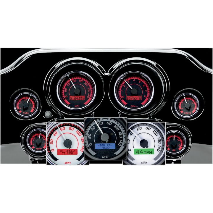 Instrumentpanel MVX-8K Series Svart Grå Krom DAKOTA DIGITAL GAUGE 2PK BLK/GRY/CH – bild 4