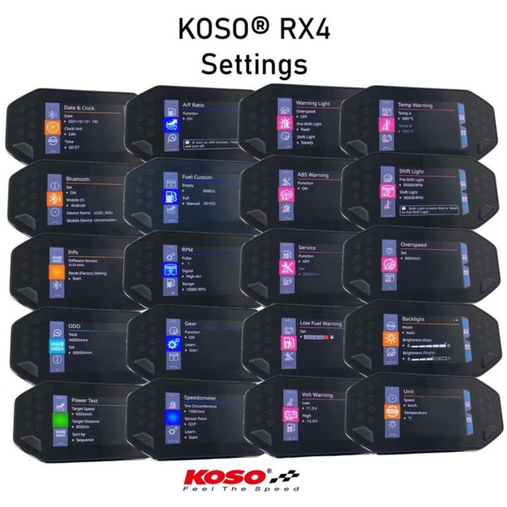 Instrumentpanel RX-4 Unlimited Multifunction TFT Universal KOSO – bild 5