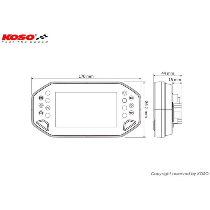 Instrumentpanel RX-4 Unlimited Multifunction TFT Universal KOSO – bild 2