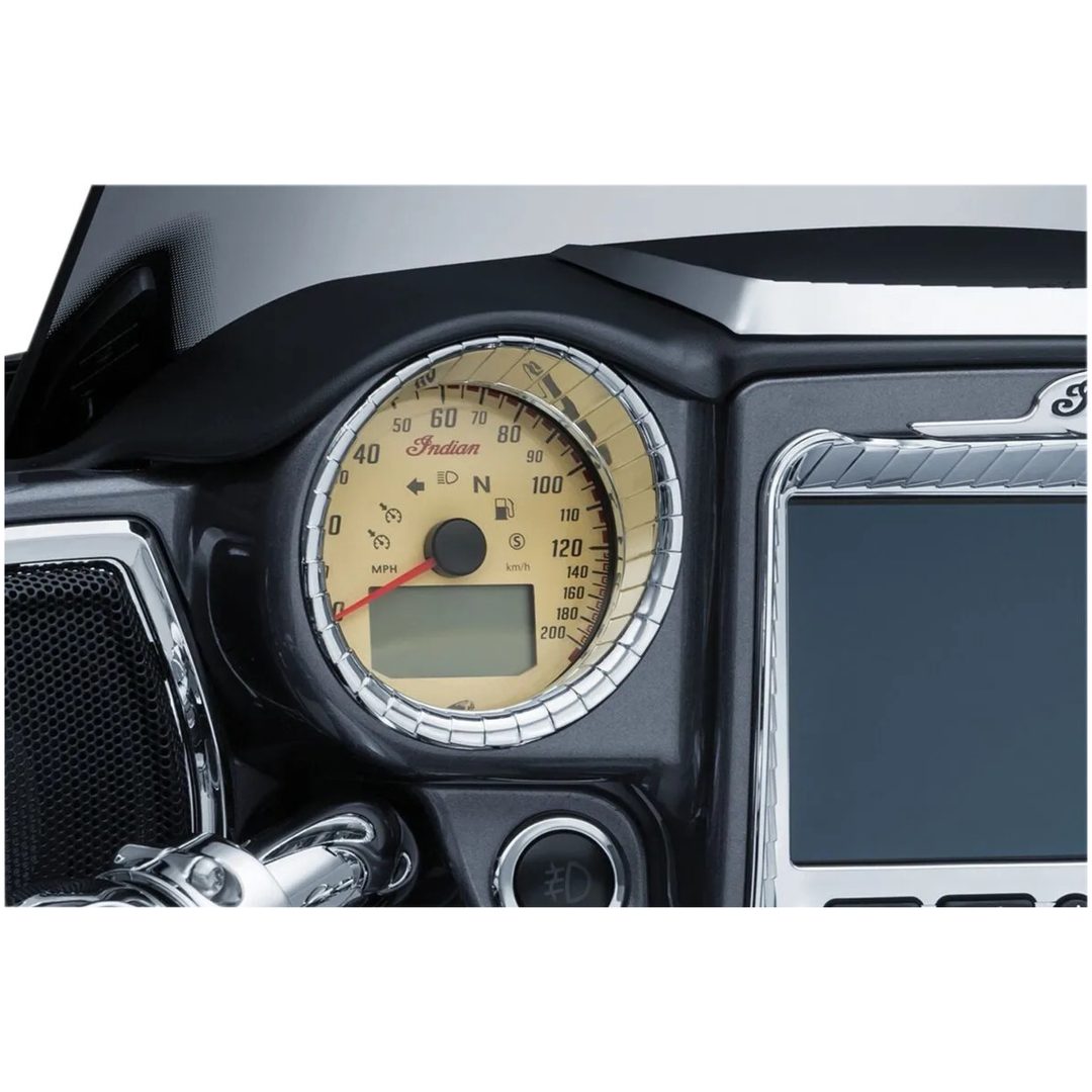 Instrumentpanel Tri-line Krom Aztec Gauge Cluster Accents KURYAKYN Accent – bild 3