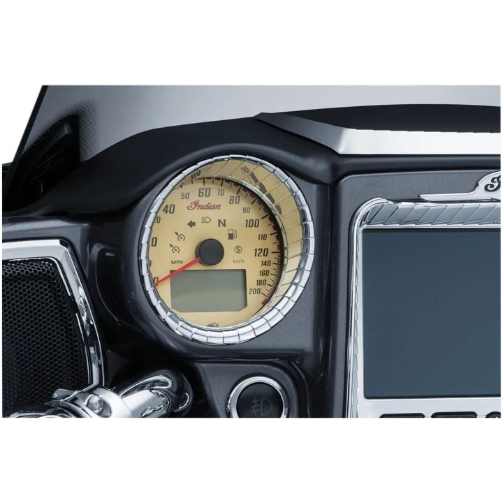 Instrumentpanel Tri-line Krom Aztec Gauge Cluster Accents KURYAKYN Accent – bild 3