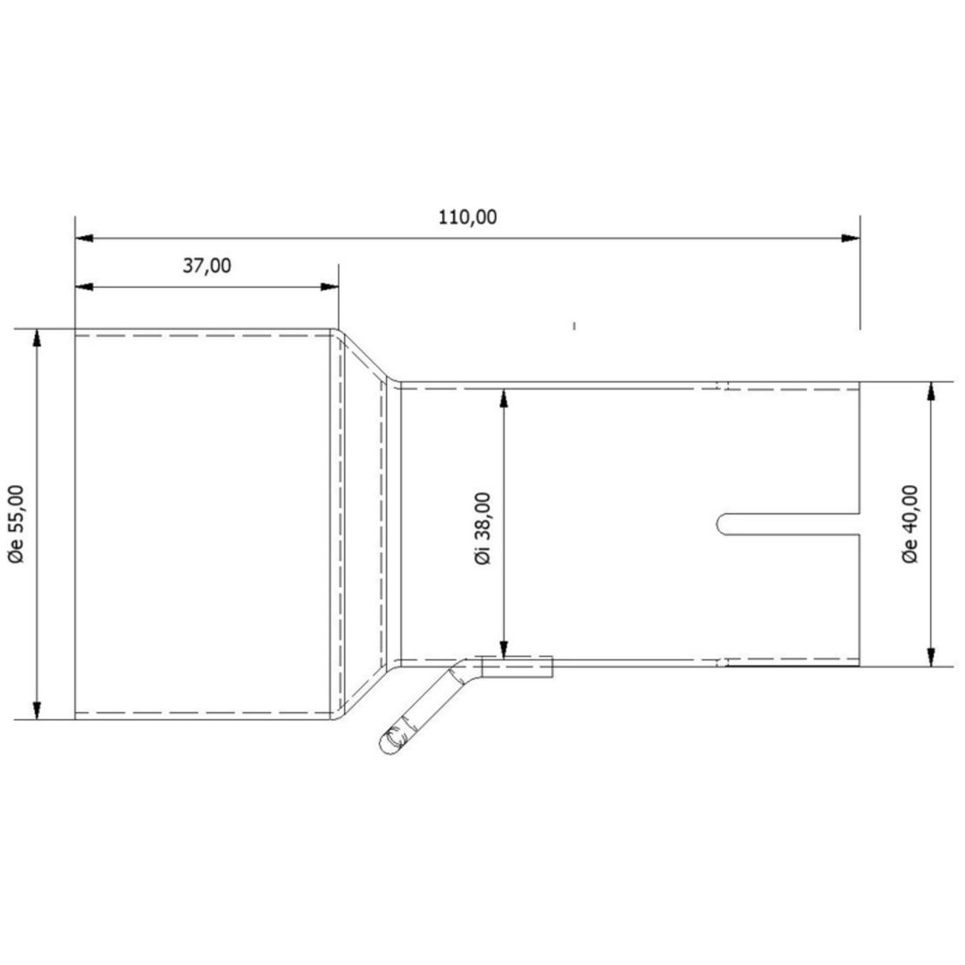 Insugsrör 55 > 38 mm MIVV – bild 2