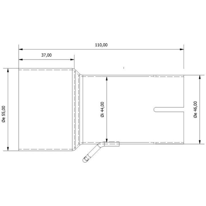 Insugsrör 55 > 44 mm MIVV – bild 2