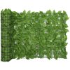 Insynsskydd gröna blad vidaXL 600 x 75 cm – miniatyr 2