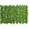 Insynsskydd gröna blad vidaXL 600 x 75 cm – miniatyr 3