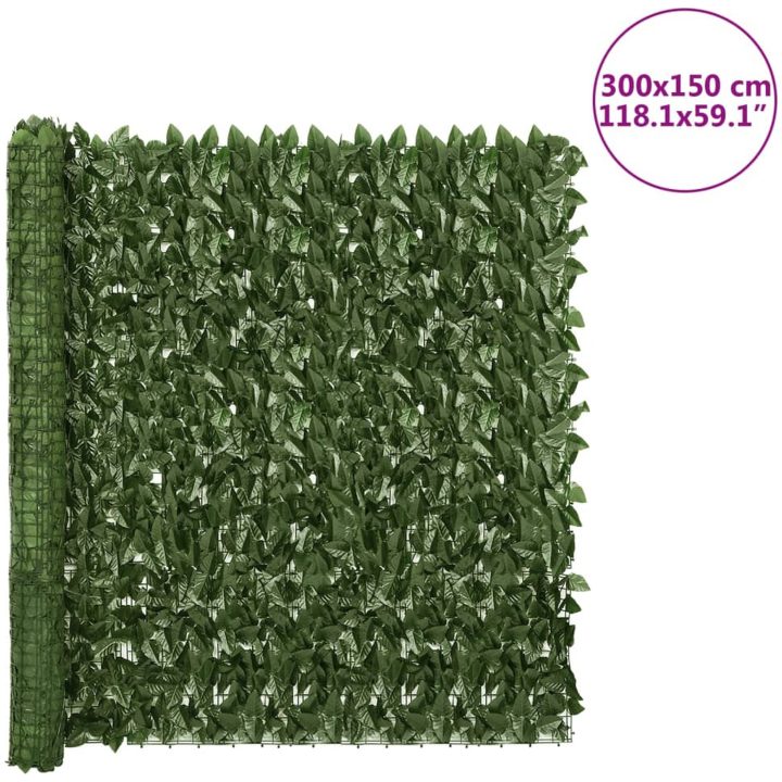 Insynsskydd mörkgröna blad vidaXL 300 x 150 cm – bild 6