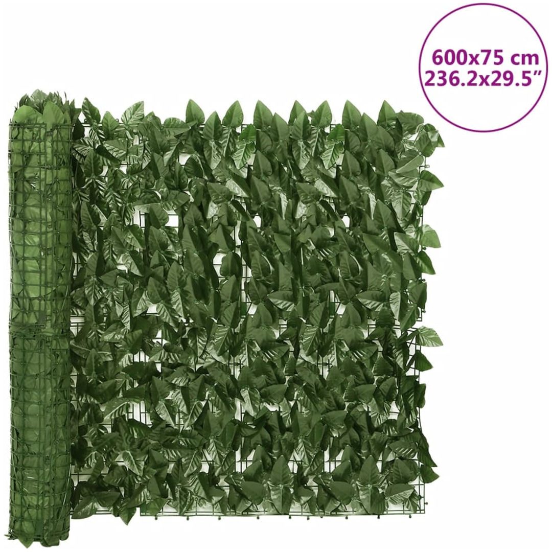 Insynsskydd mörkgröna blad vidaXL 600 x 75 cm – bild 6