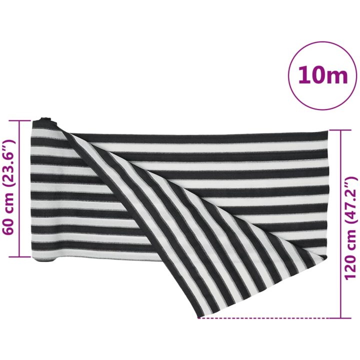 Insynsskyddsnät antracit och vit 1,2x10 m HDPE 195 g/m² vidaXL 1.2 x 10 m (195 g) – bild 8