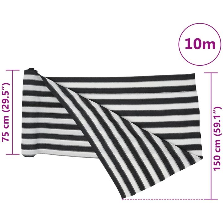 Insynsskyddsnät antracit och vit 1,5x10 m HDPE 195 g/m² vidaXL 1.5 x 10 m (195 g) – bild 8