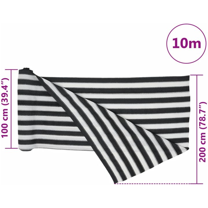 Insynsskyddsnät antracit och vit 2x10 m HDPE 75 g/m² vidaXL 2 x 10 m (75 g) – bild 8