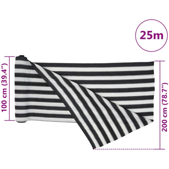 Insynsskyddsnät antracit och vit 2x25 m HDPE 150 g/m² vidaXL 2 x 25 m (150 g) – bild 8