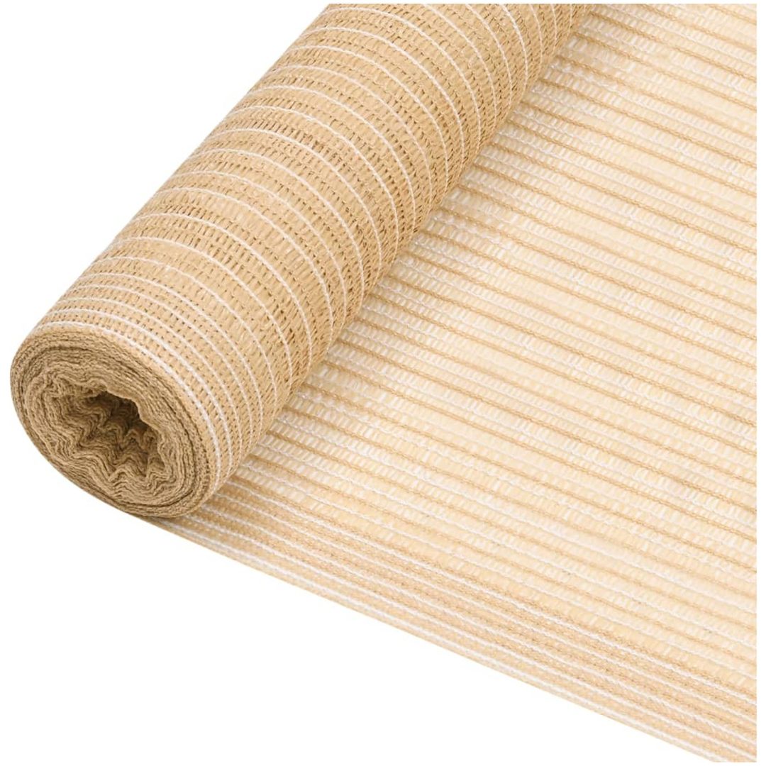 Insynsskyddsnät beige 2x25 m HDPE 75 g/m² vidaXL 2 x 25 m (75 g)